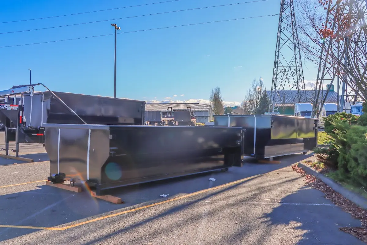 Roll-off dumpster ready for waste disposal at job site for 4 Yard Dumpster Rental in Columbiana